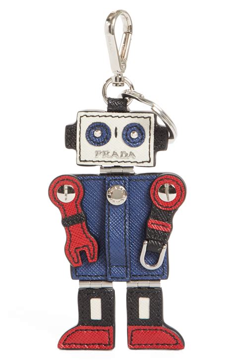 prada robot keychain replica|prada saffiano keychain.